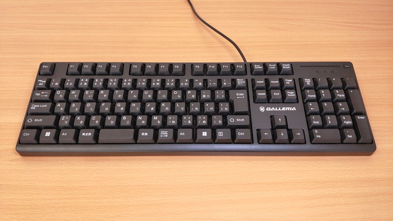 GALLERIA RM5C-G60S付属のキーボード