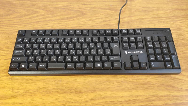 GALLERIA RM5C-R36T付属のキーボード