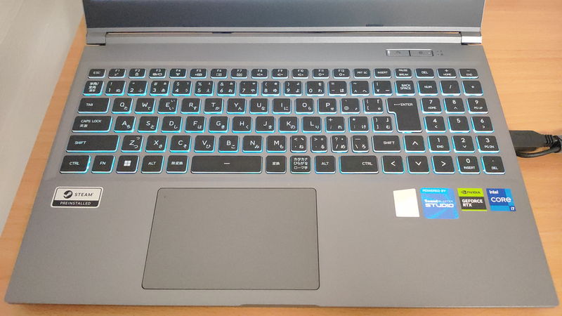 GALLERIA XL7C-R45のキーボードのLED