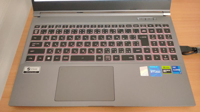 GALLERIA XL7C-R45のキーボードのLED RGB制御