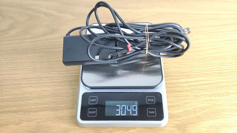 レノボ ThinkBook 15の充電器の重量