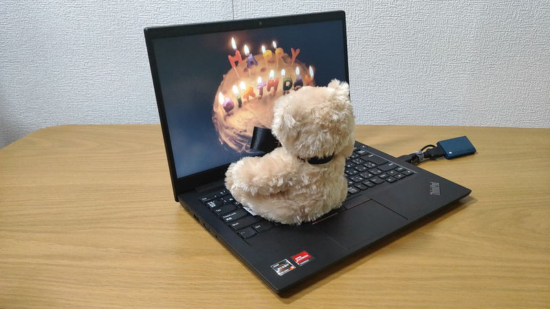 ThinkPad E14 Gen 3 AMDの映り込み1
