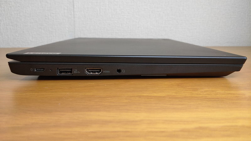 ThinkPad E14 Gen 3 AMDのインターフェースの左側