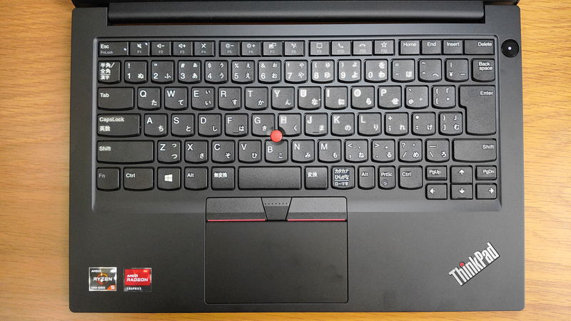 ThinkPad E14 Gen 3 AMDのキーボードとタッチパッド